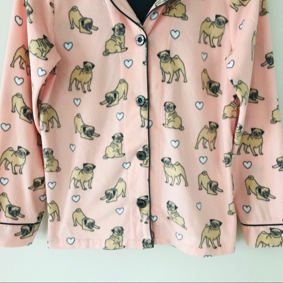PJ Salvage Printed Flannel Pajama Set Pink L - Picture 5 of 16